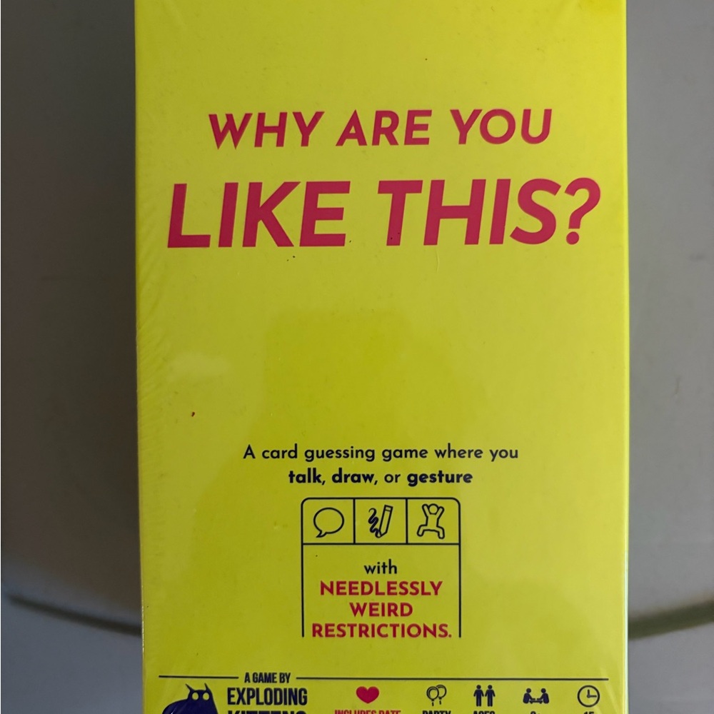 Why Are You Like This? Card Game - Bright Yellow Box